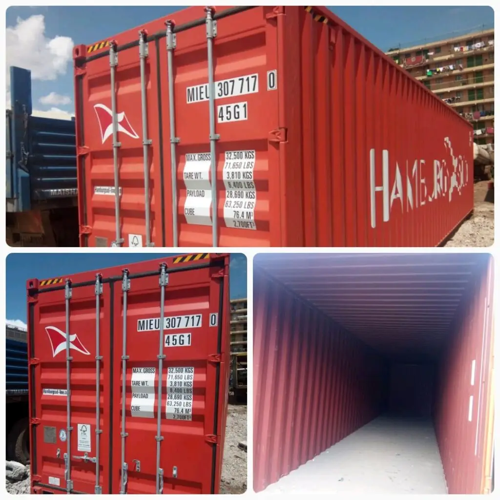 New shipping containers in Kenya