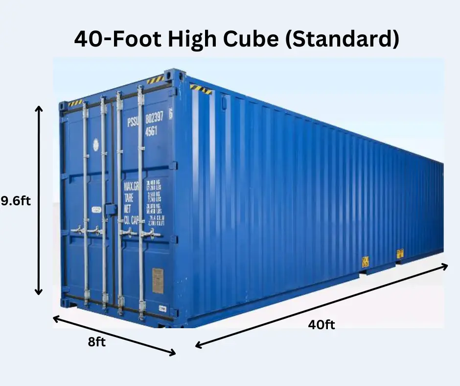 40ft high cube standard container