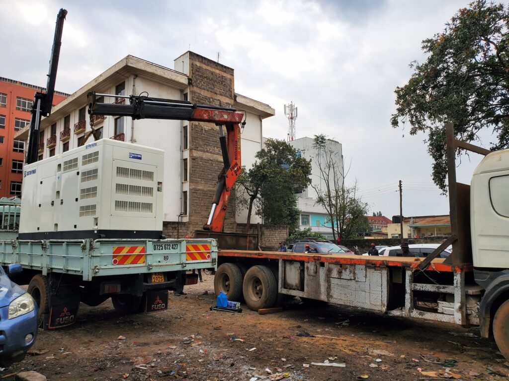 Loading the Lorry with crane