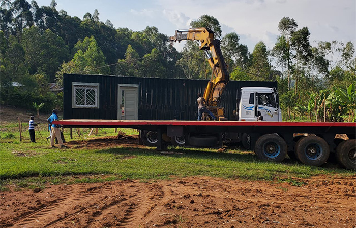 Container house transportation